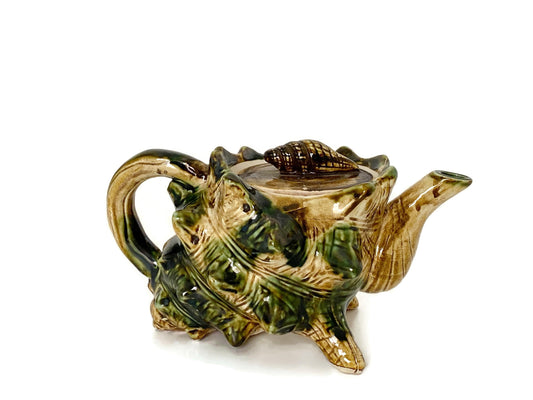 Mid Century Ceramic Seashell Teapot