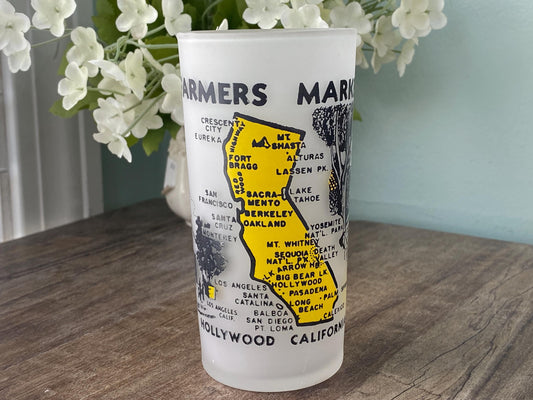 Midcentury Hollywood California Farmer's Market Glass