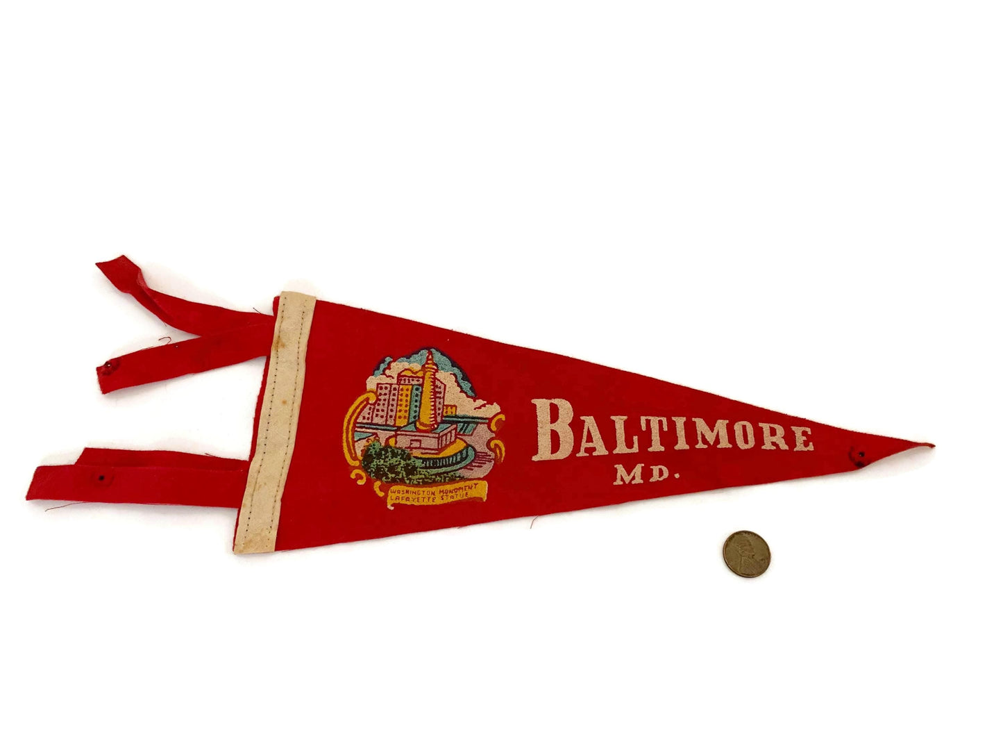 Vintage Baltimore Maryland Felt Pennant at Duckwells