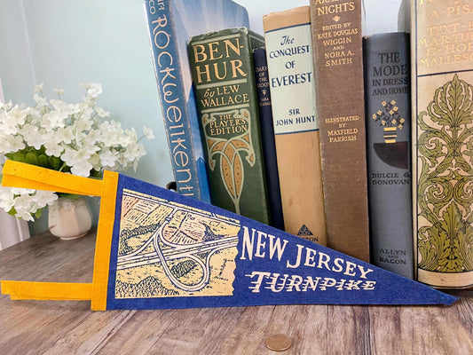 Vintage New Jersey Turnpike Felt Pennant at Duckwells