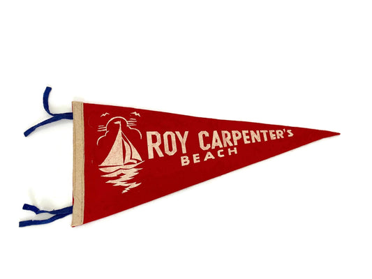 Vintage Roy Carpenter's Beach Rhode Island Pennant