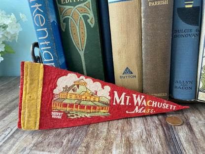 Vintage Mt. Wachusett Massachusetts Small Pennant