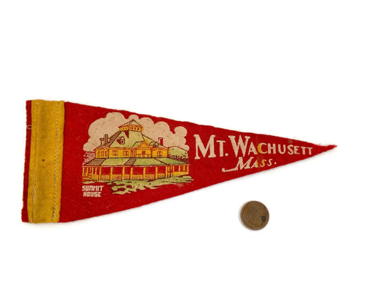 Vintage Mt. Wachusett Massachusetts Small Pennant