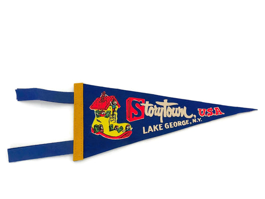 Vintage Storytown Lake George Tourist Souvenir Pennant