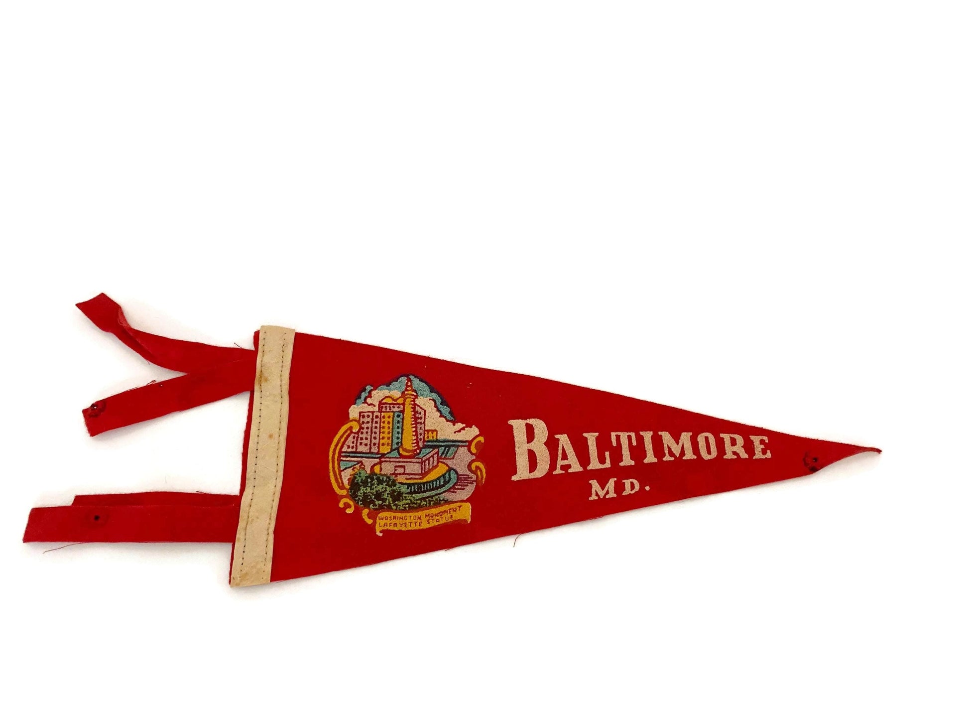 Vintage Baltimore Maryland Felt Pennant at Duckwells