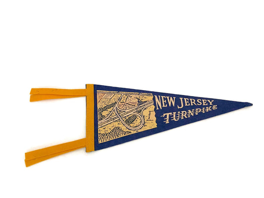 Vintage New Jersey Turnpike Felt Pennant at Duckwells