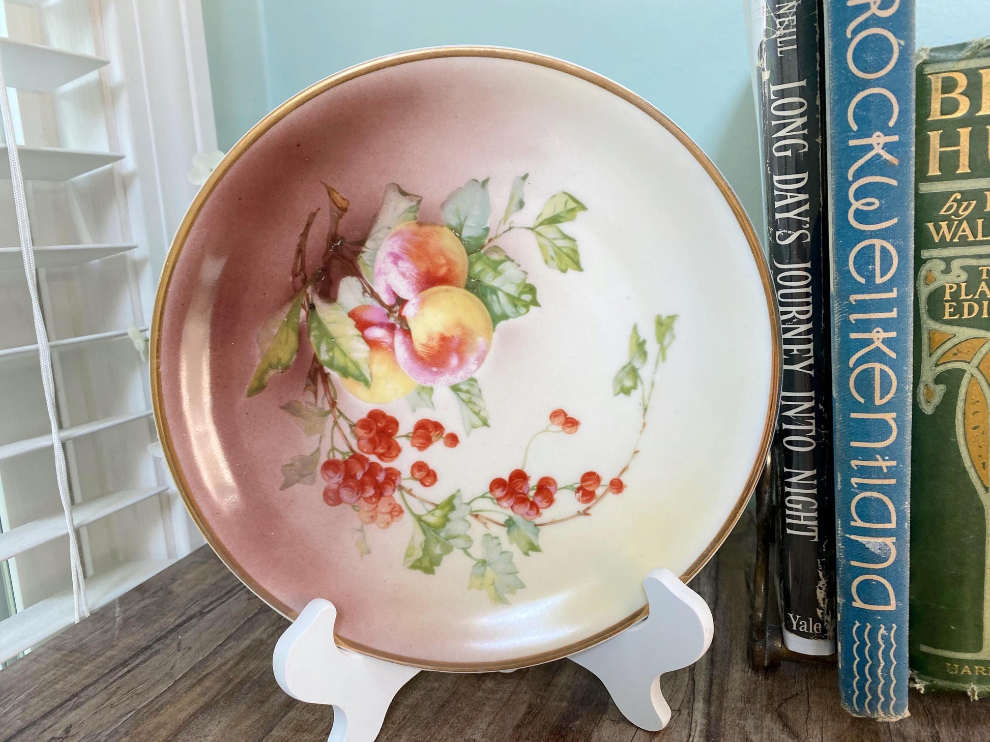 Antique Peaches and Berries Plate By C.T. Altwasser, Germany at Duckwells