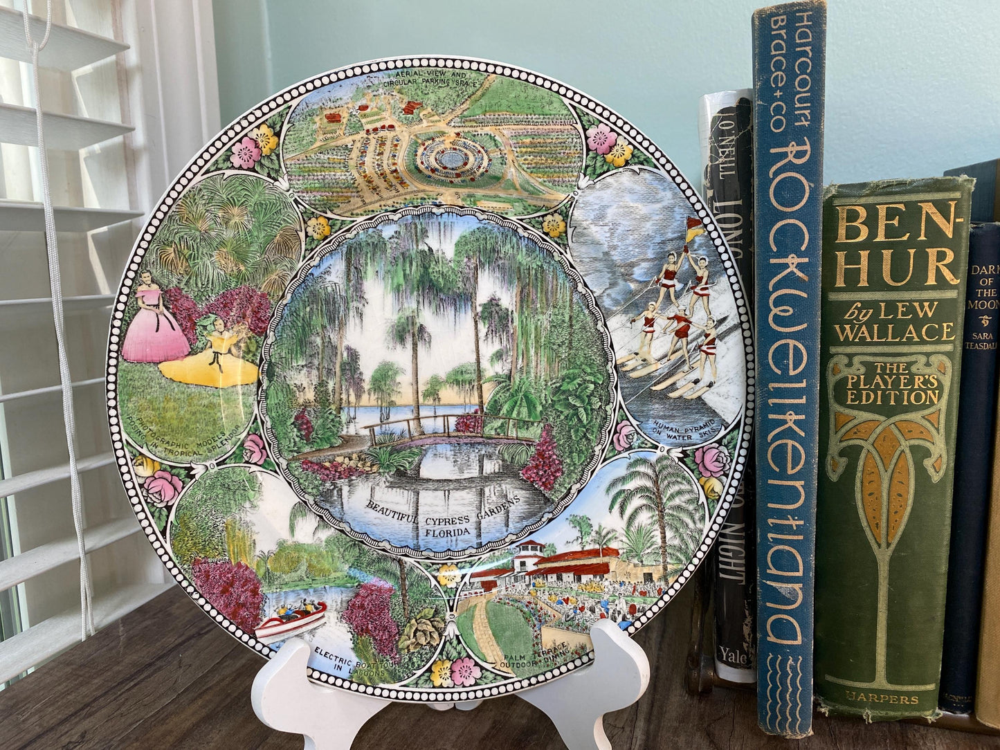 Vintage Cypress Gardens Florida Souvenir Plate at Duckwells