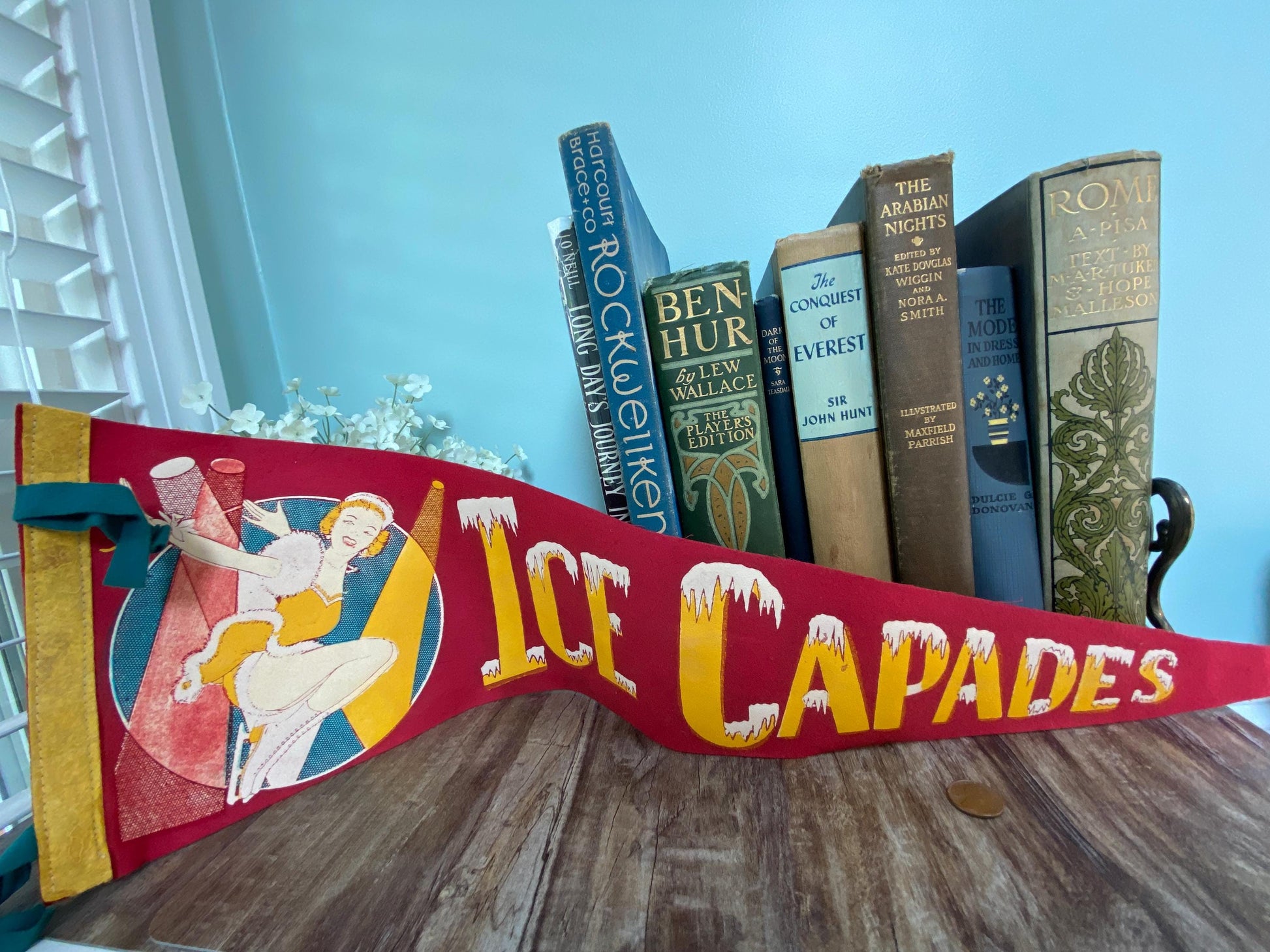 Midcentury Ice Capades Souvenir Pennant at Duckwells