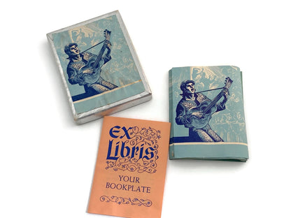 Vintage Bookplate by Antioch Bookplate Company with Rock and Roller at Duckwells