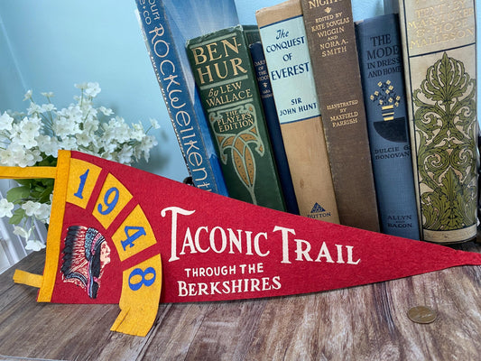 Vintage Taconic Trail Pennant, Berkshires Massachusetts at Duckwells