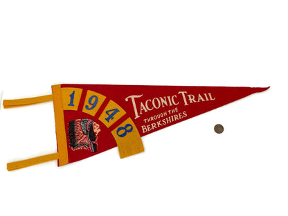 Vintage Taconic Trail Pennant, Berkshires Massachusetts at Duckwells