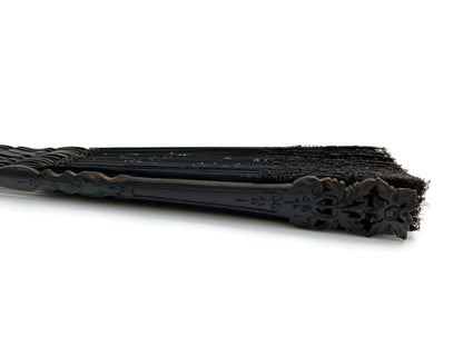 Vintage Black Celluloid and Lace Folding Fan at Duckwells