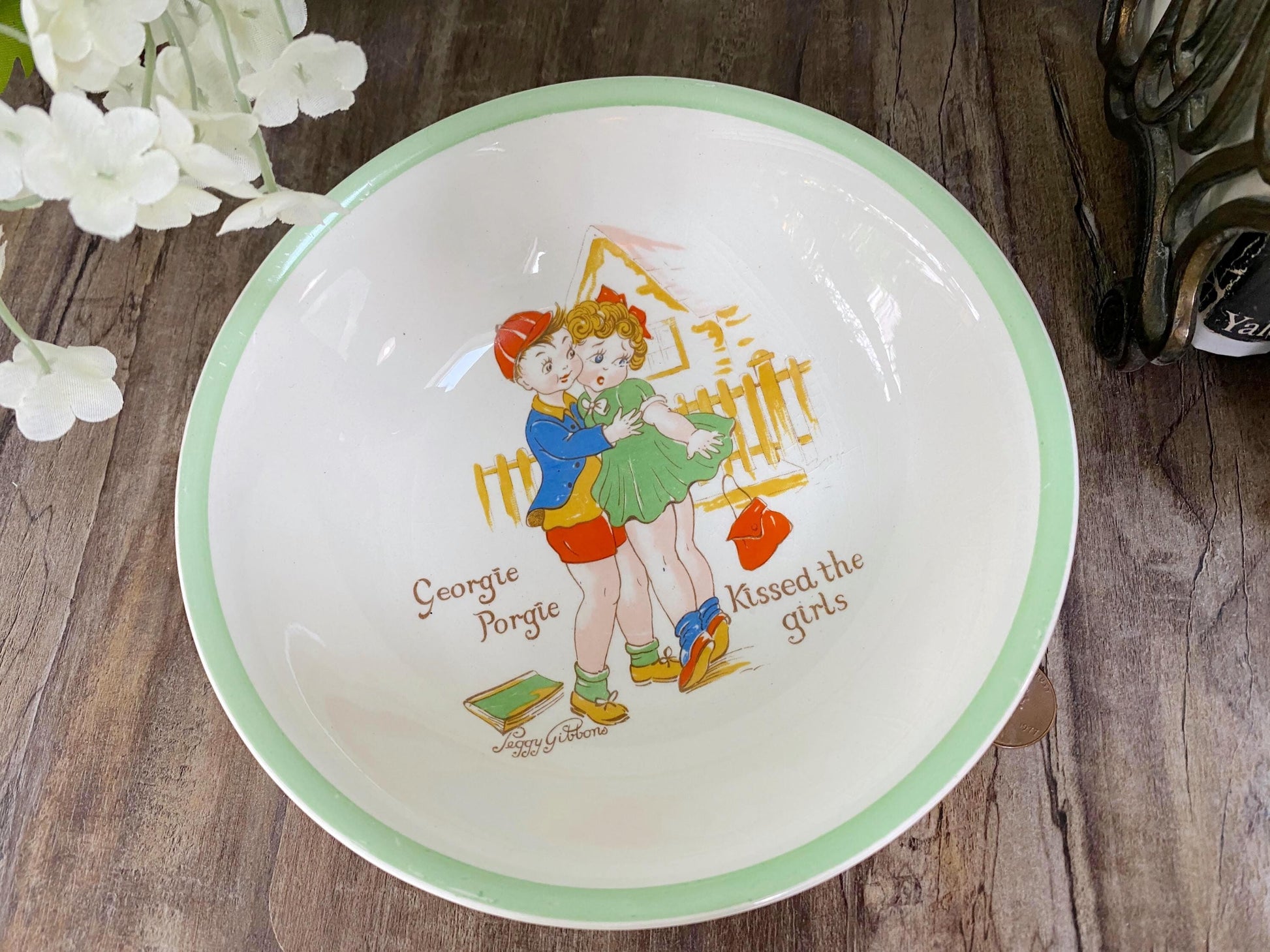Vintage Georgie Porgie Child's Bowl at Duckwells
