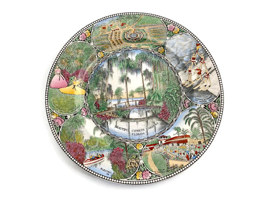 Vintage Cypress Gardens Florida Souvenir Plate at Duckwells