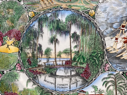 Vintage Cypress Gardens Florida Souvenir Plate at Duckwells