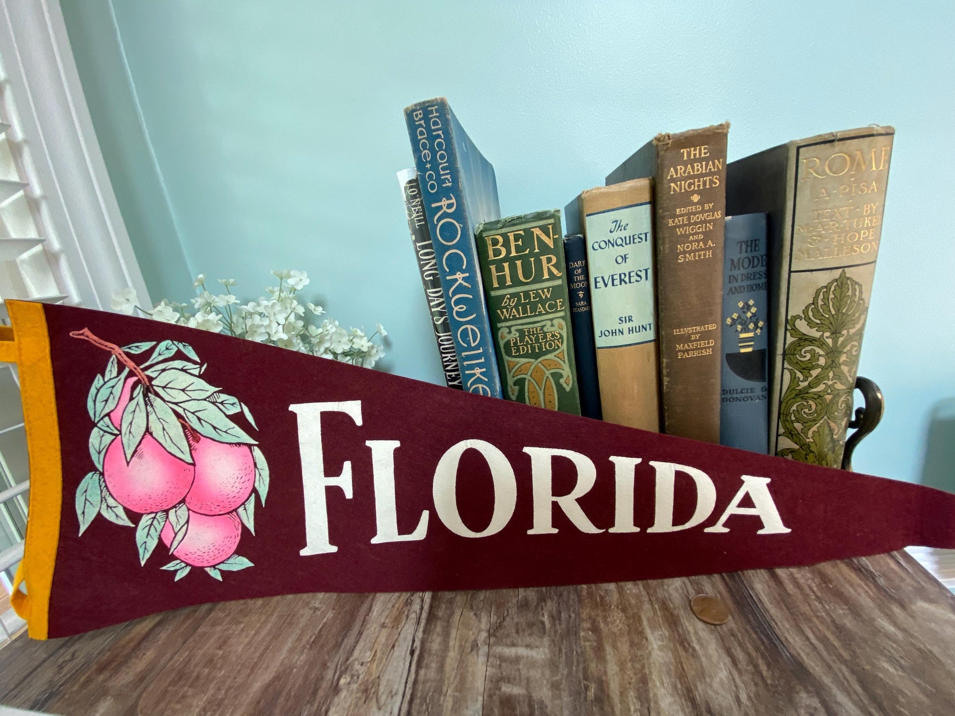Midcentury Florida Souvenir Pennant at Duckwells