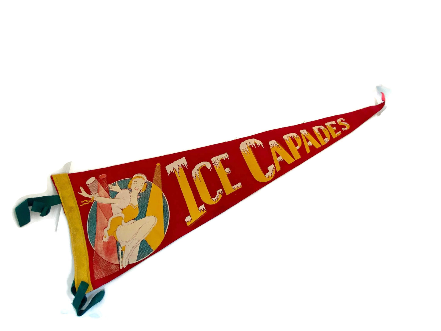 Midcentury Ice Capades Souvenir Pennant at Duckwells
