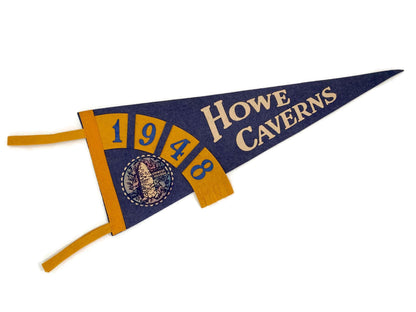 Vintage Howe Caverns 1948 Pennant at Duckwells