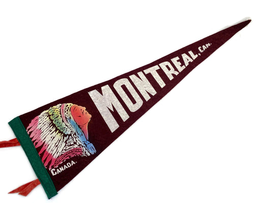 Midcentury Montreal Canada Souvenir Pennant at Duckwells