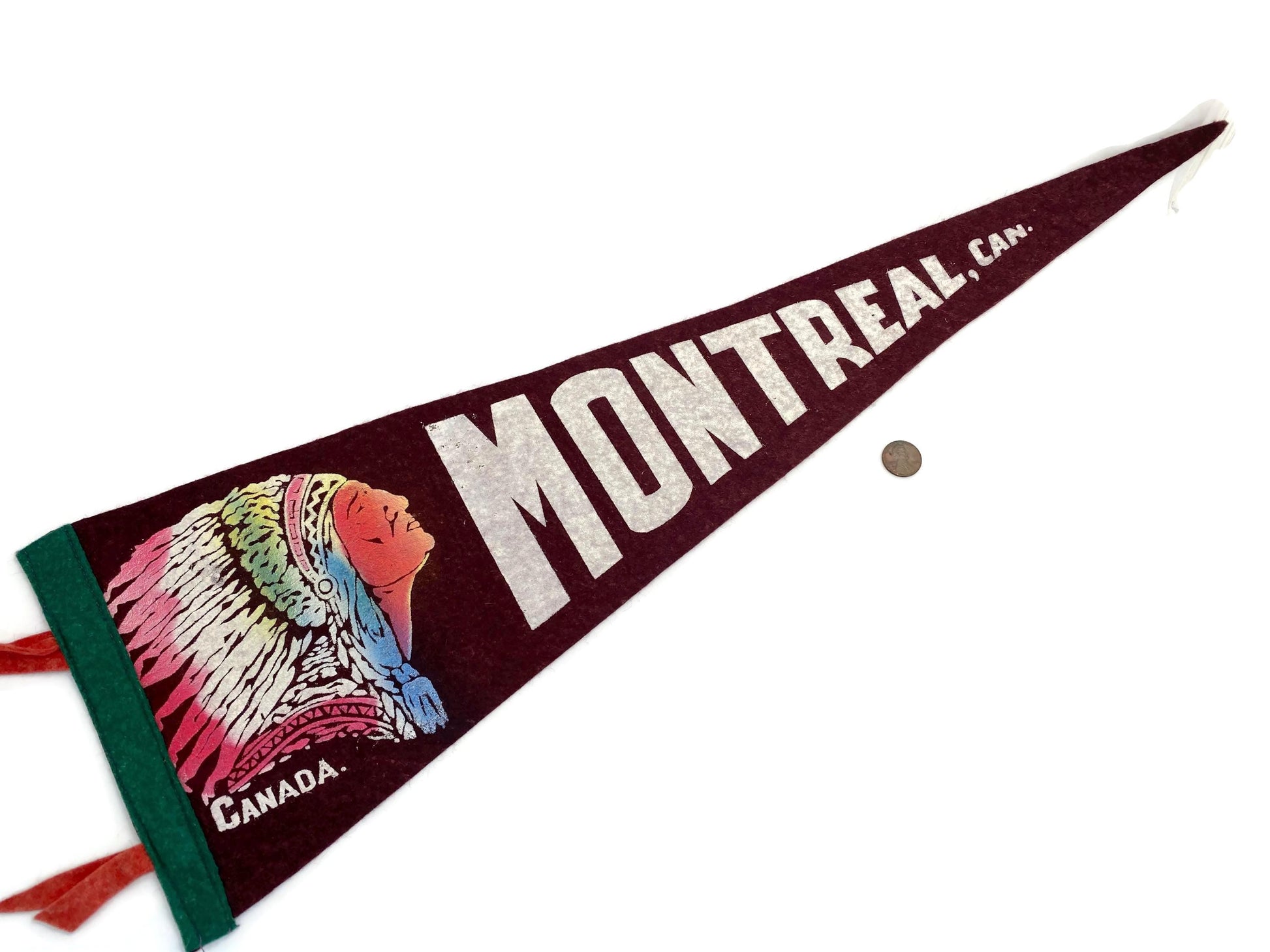 Midcentury Montreal Canada Souvenir Pennant at Duckwells