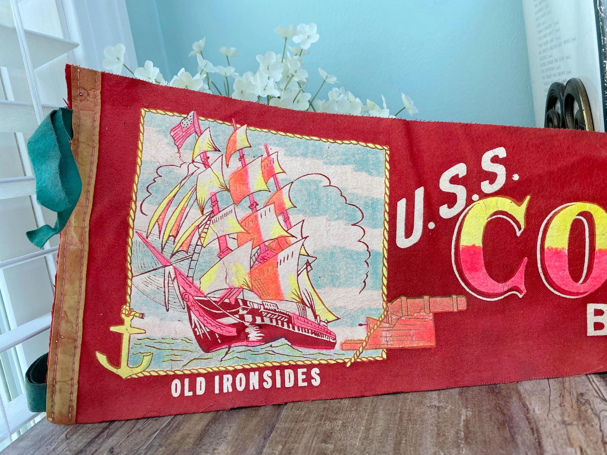 Vintage USS Constitution Pennant at Duckwells