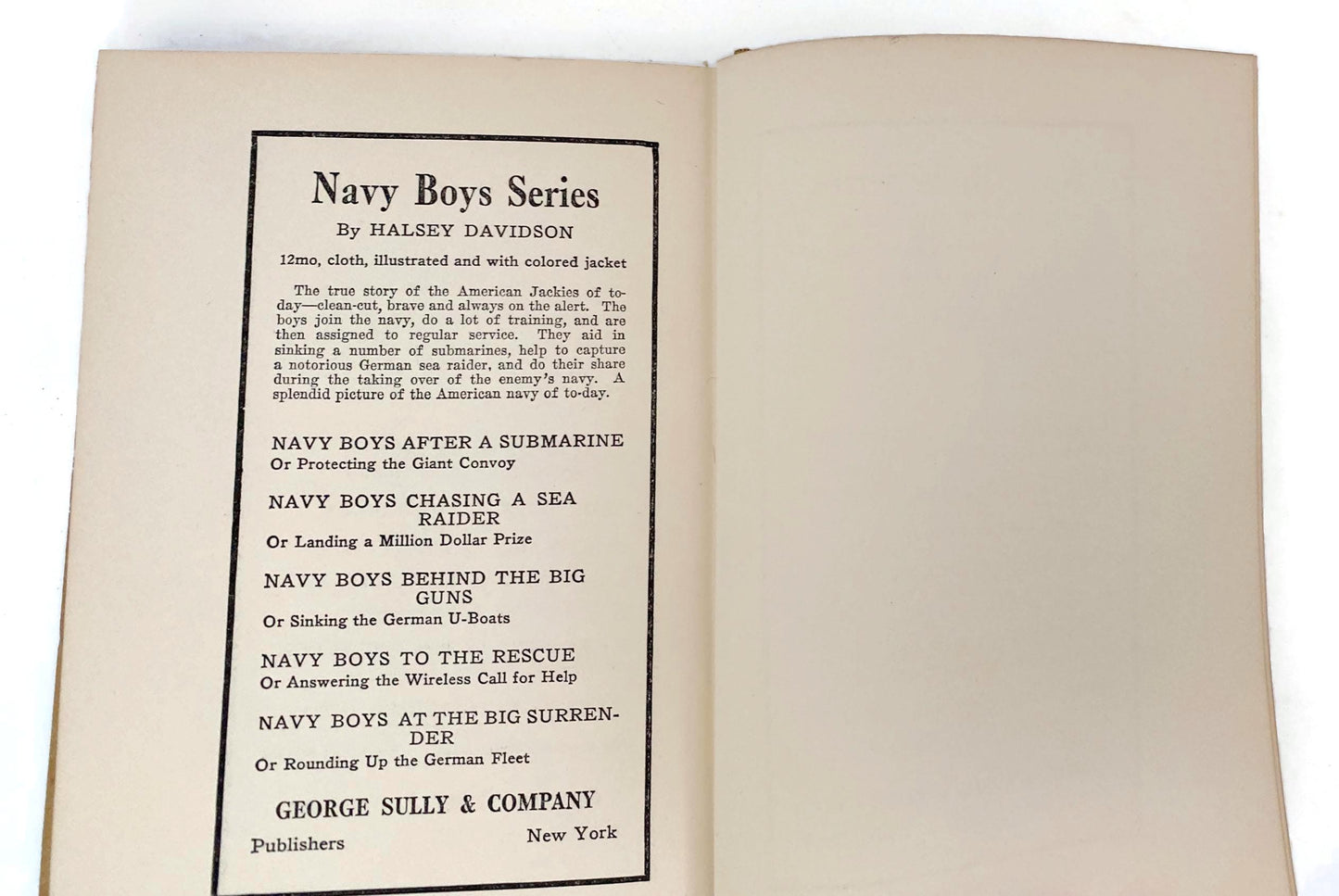 Antique Book, Joe Strong and His Box of Mystery, 1919 Hardcover at Duckwells