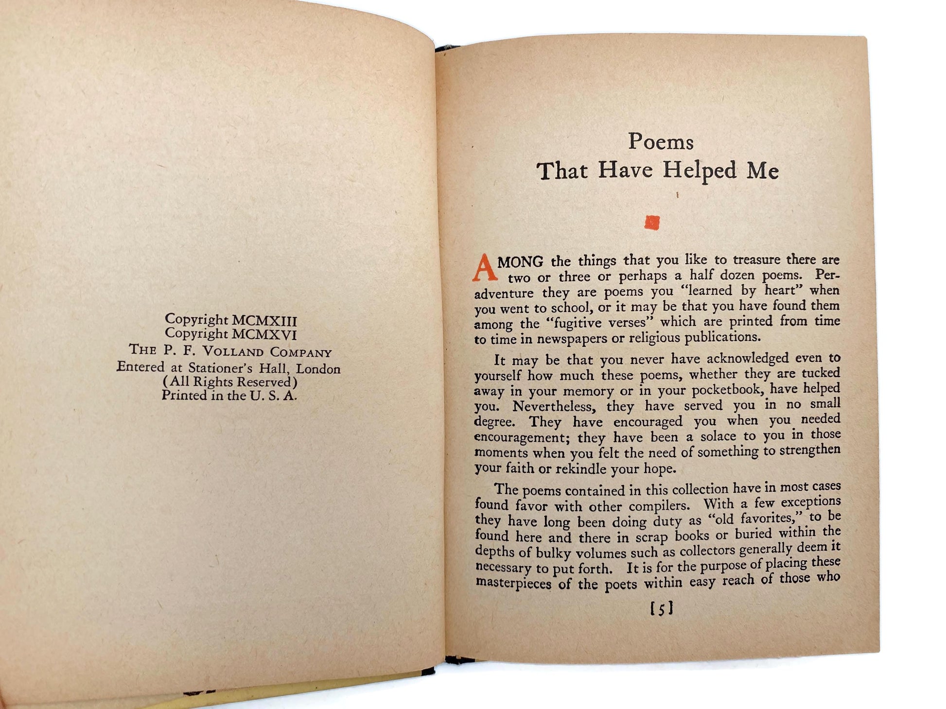 Antique Poetry Book, Poems That Have Helped Me, Collected by S.E. Kiser at Duckwells