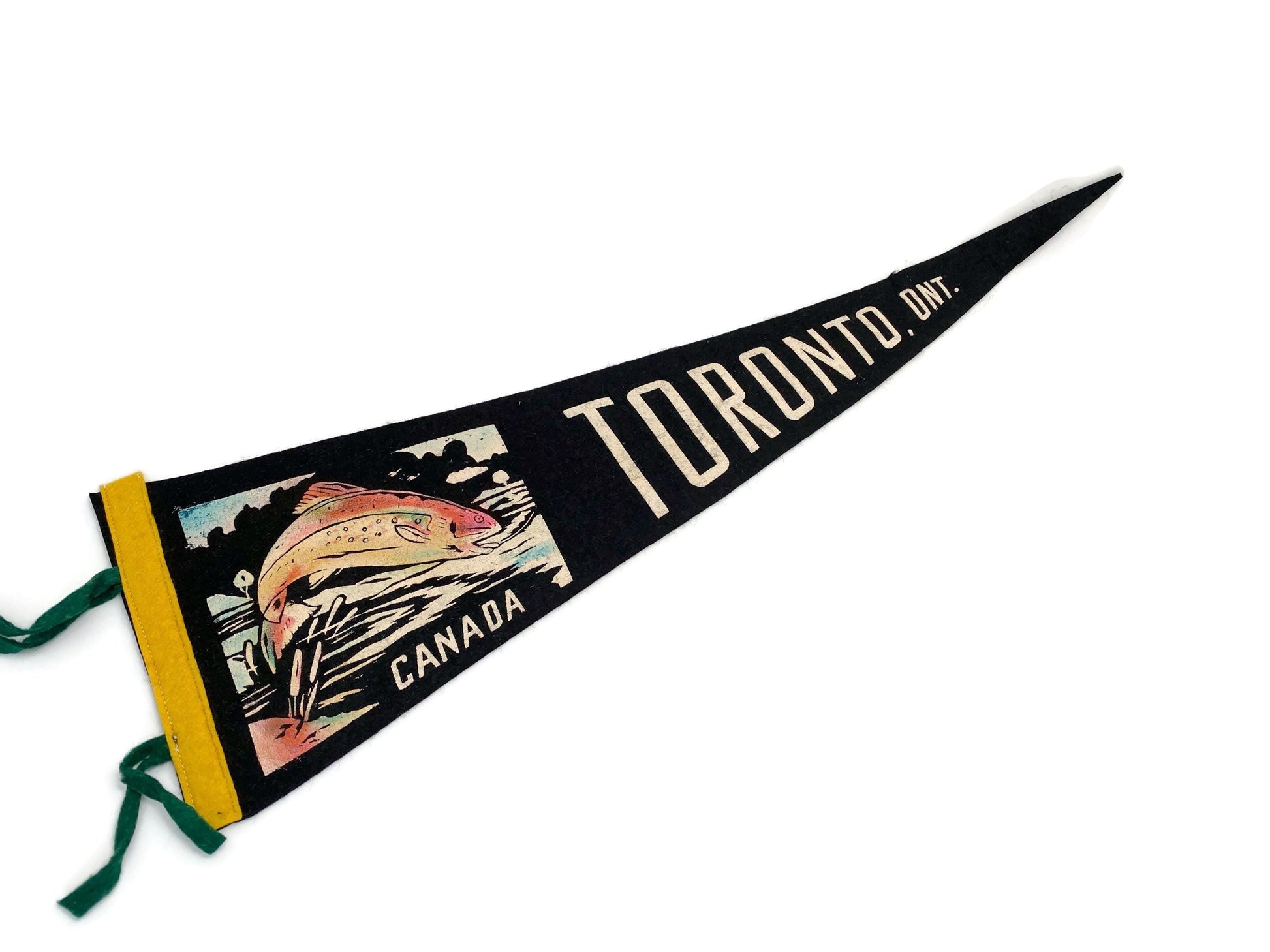 Midcentury Toronto Ontario Canada Souvenir Pennant at Duckwells