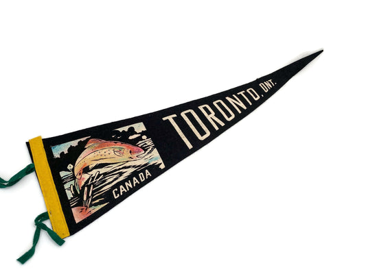 Midcentury Toronto Ontario Canada Souvenir Pennant at Duckwells