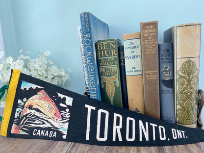 Midcentury Toronto Ontario Canada Souvenir Pennant at Duckwells