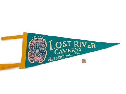 Vintage Lost River Caverns Pennsylvania Pennant at Duckwells