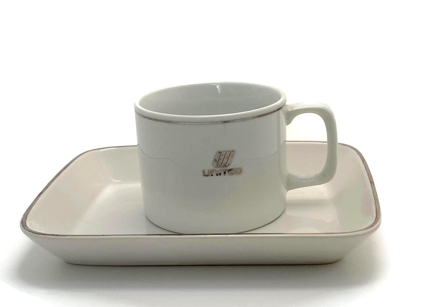 Vintage United Airlines Cup and Plate at Duckwells