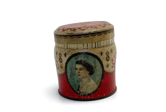 Vintage Queen Elizabeth II and Prince Phillip 1953 Royal Coronation Tin at Duckwells