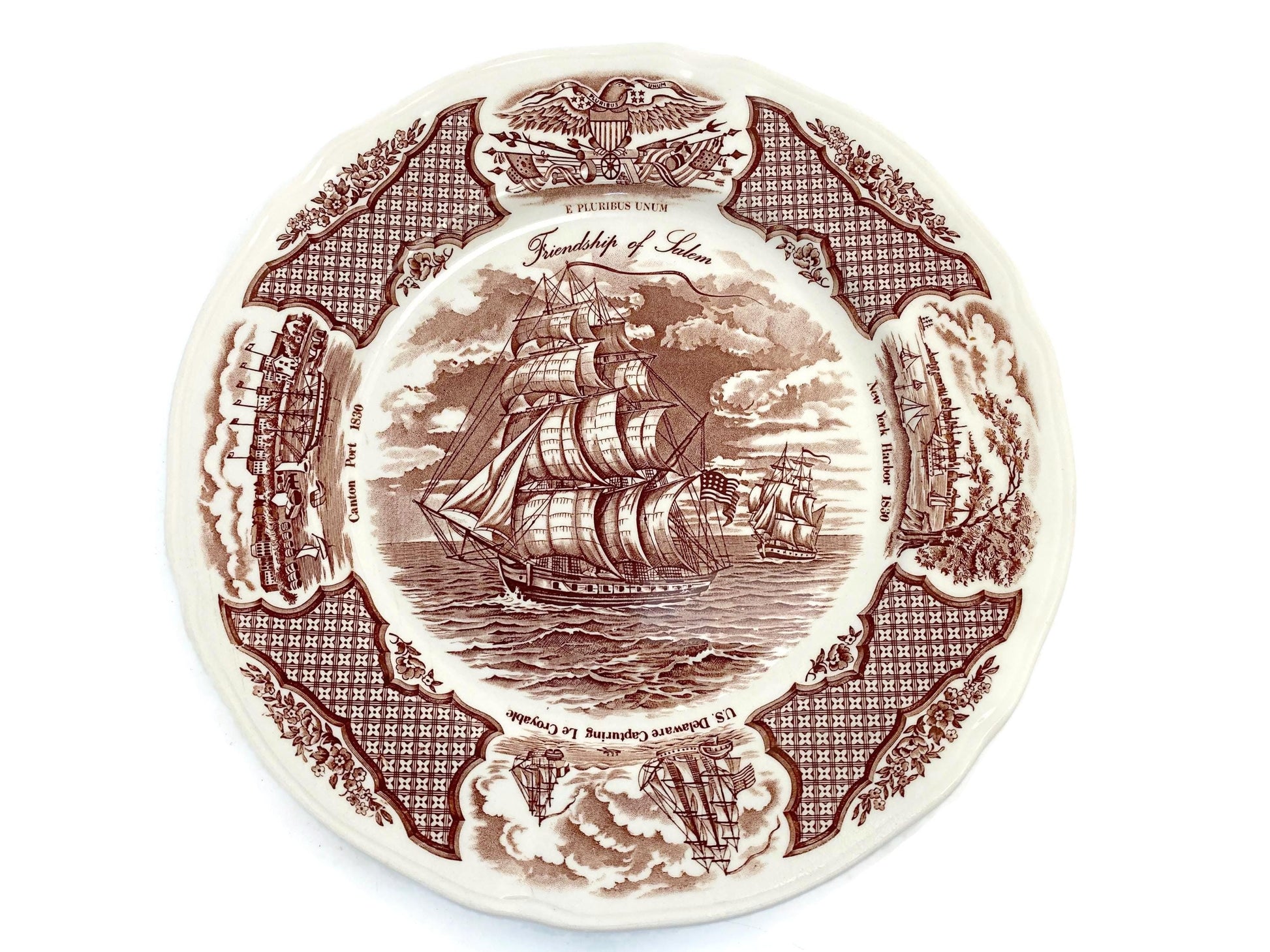 Vintage Ship Plate, Friendship of Salem at Duckwells