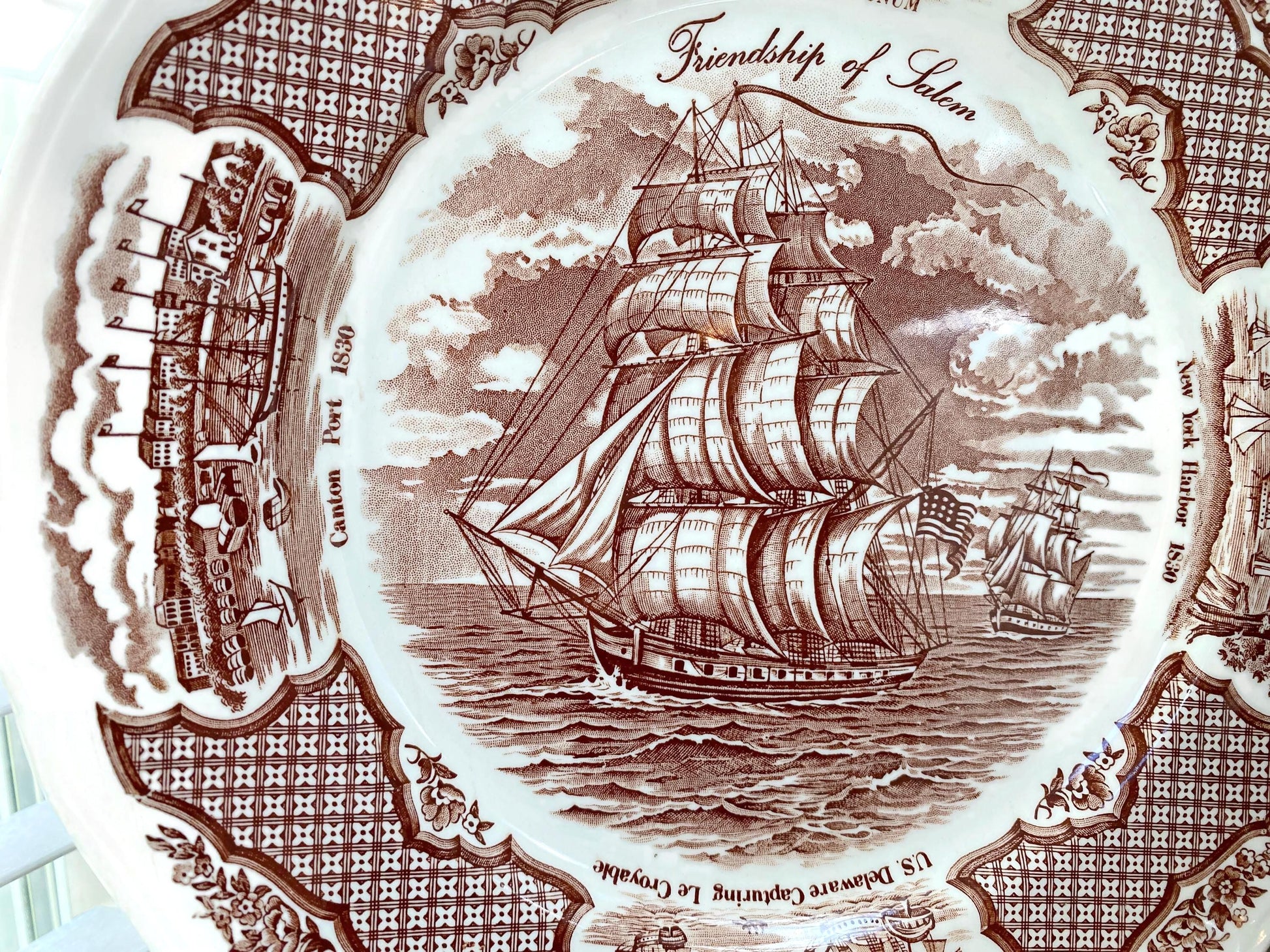 Vintage Ship Plate, Friendship of Salem at Duckwells