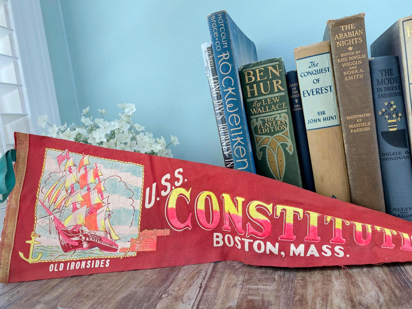 Vintage USS Constitution Pennant at Duckwells