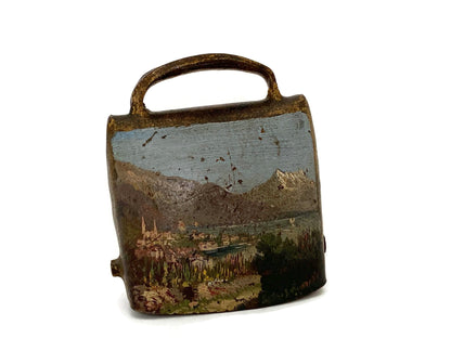 Antique Hand Painted Alpine Cow Bell at Duckwells