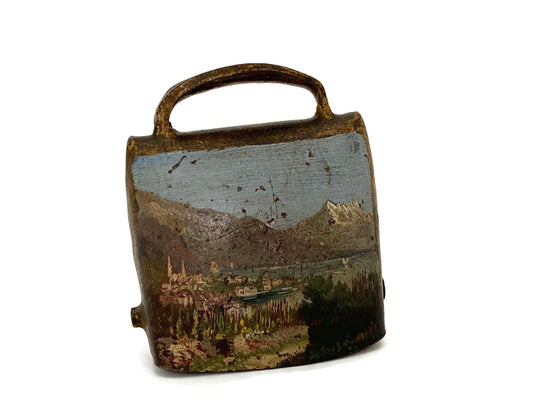 Antique Hand Painted Alpine Cow Bell at Duckwells
