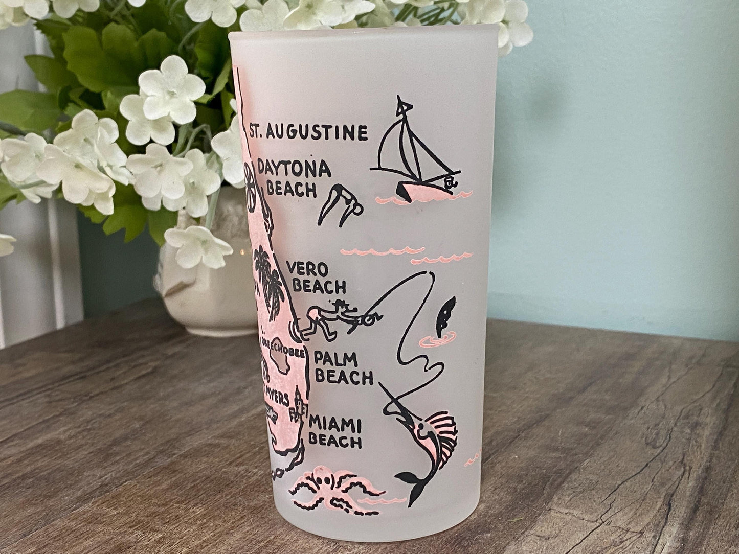 Midcentury Florida Souvenir Glass at Duckwells