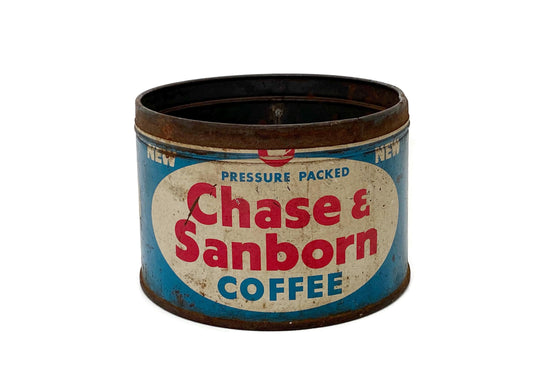 Midcentury Chase & Sanborn Coffee Tin Can at Duckwells