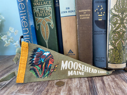 Vintage Moosehead Maine Pennant at Duckwells