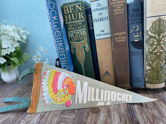 Vintage Millinocket Maine Pennant at Duckwells