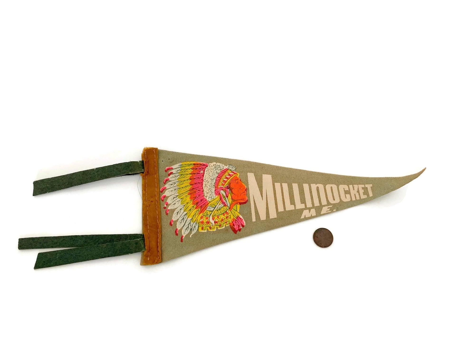 Vintage Millinocket Maine Pennant at Duckwells
