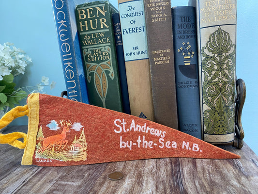 Midcentury St. Andrews by the Sea New Brunswick Canada Pennant at Duckwells
