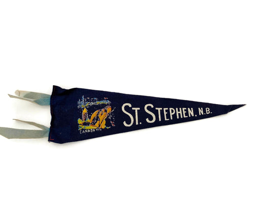 Midcentury St. Stephen New Brunswick Canada Pennant at Duckwells