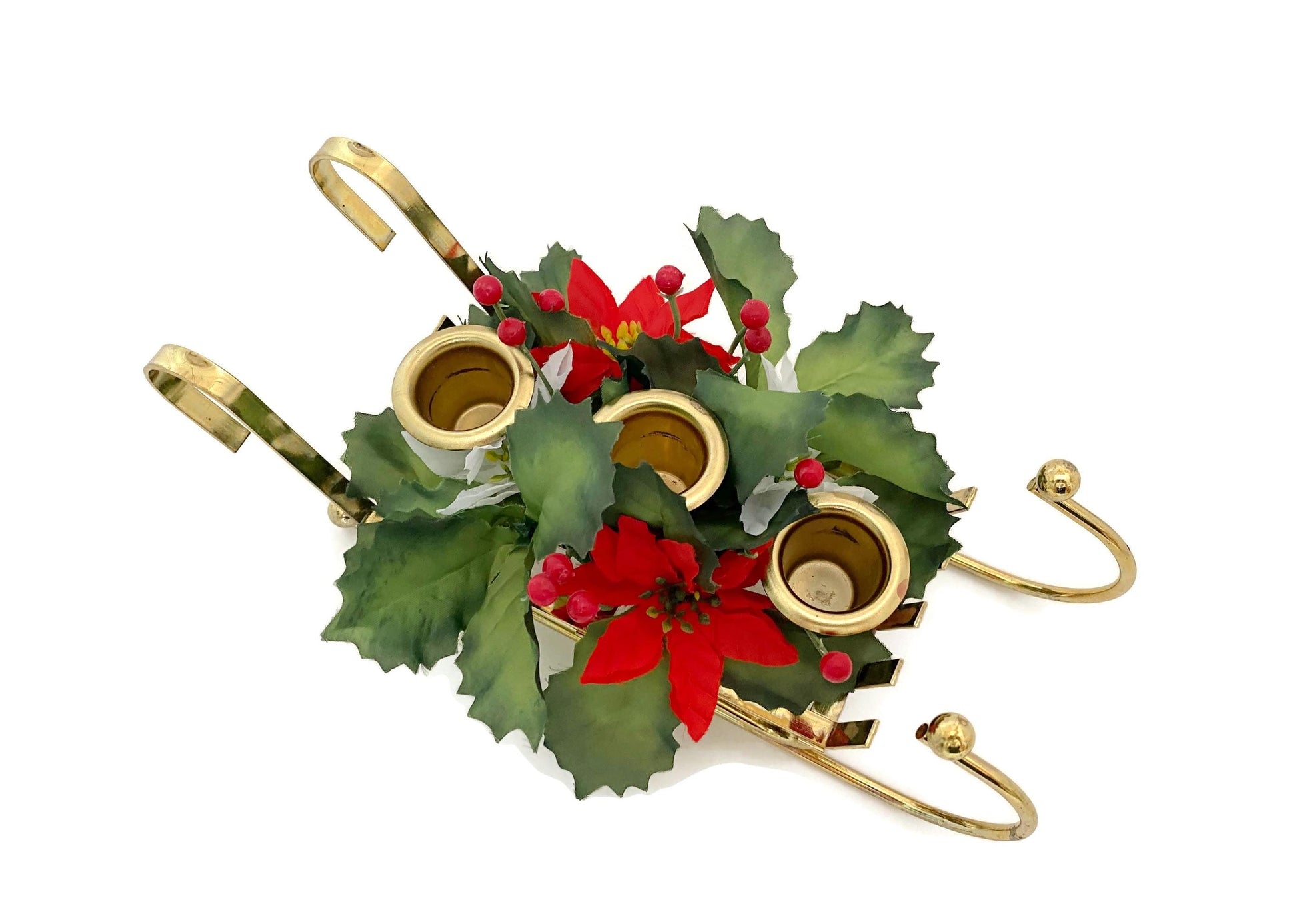 Vintage Christmas Brass Sleigh Candleholder at Duckwells