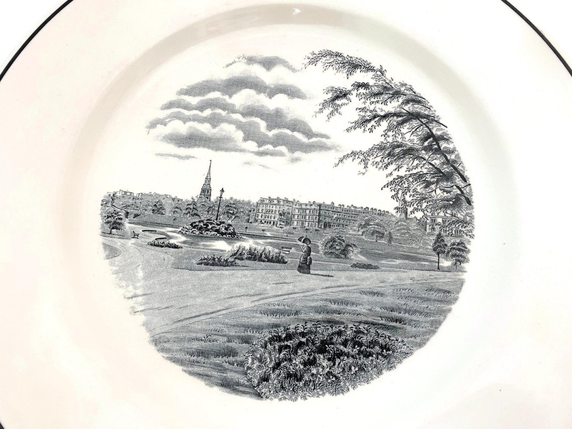 Vintage Boston Public Gardens Plate by Spode at Duckwells