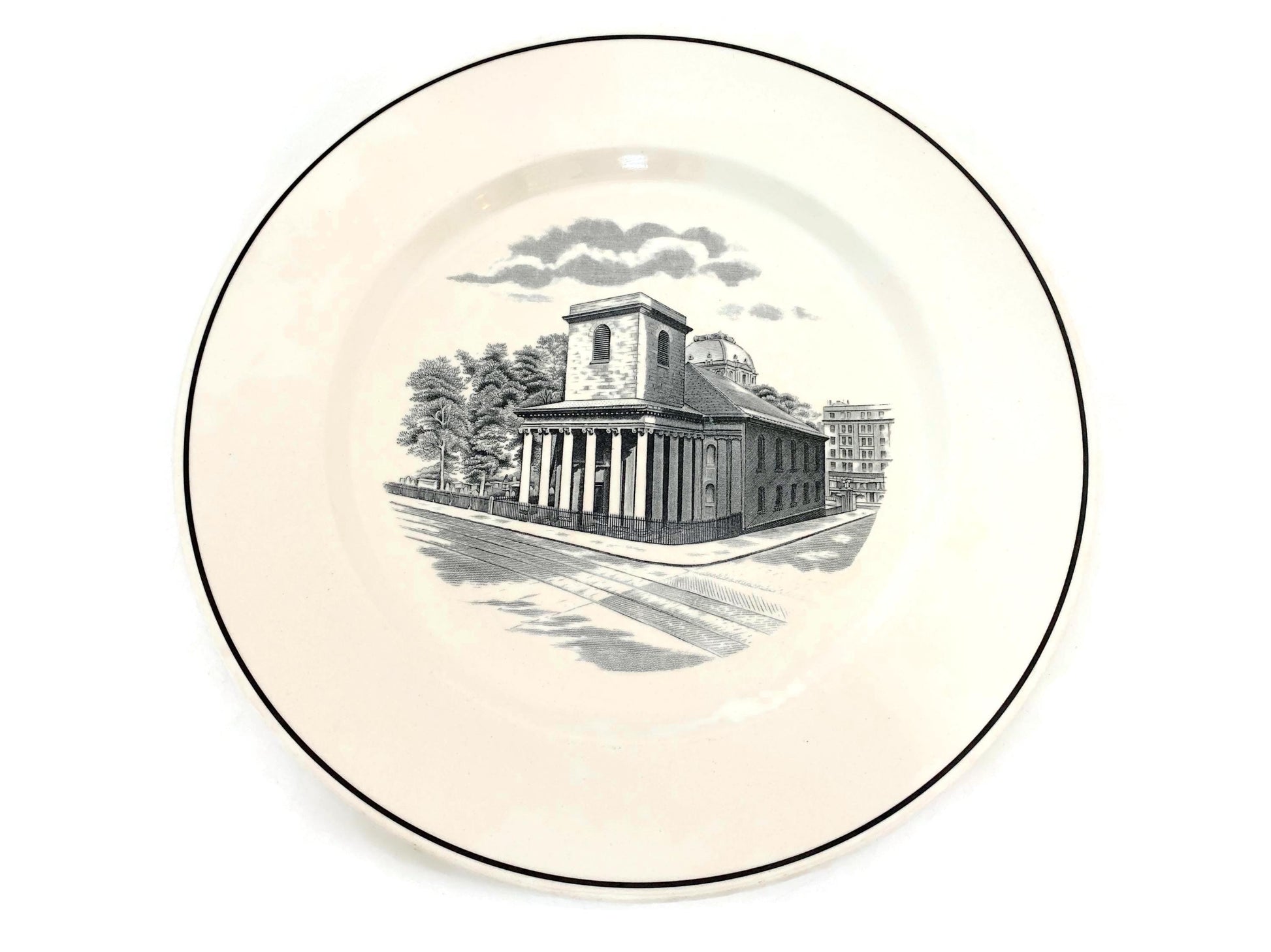 Vintage Boston Kings Chapel Plate by Spode at Duckwells