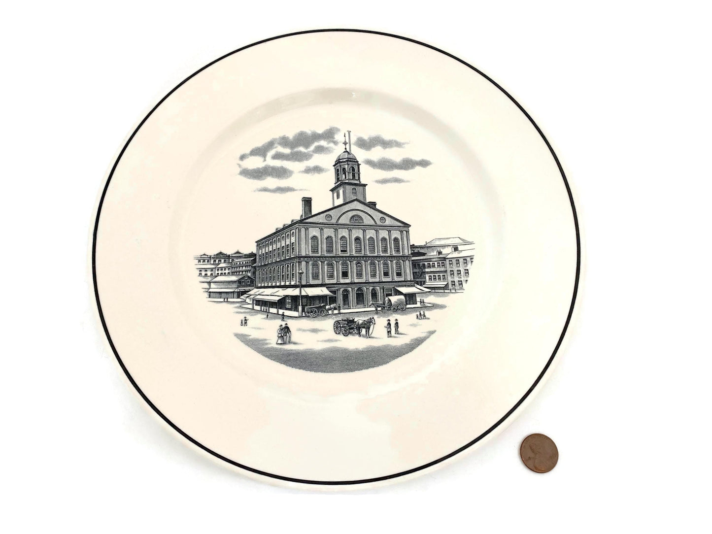 Vintage Faneuil Hall Boston Plate by Spode at Duckwells